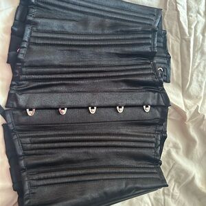 Black Satin Waist Cincher Corset